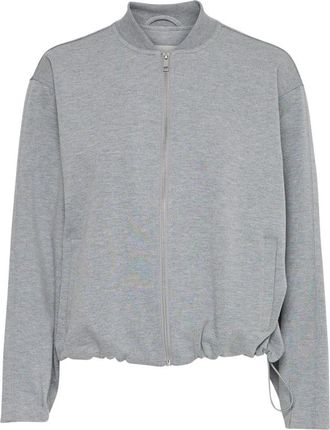 Ichi Sweatshirt met ritssluiting - Dames - Vesten met rits - Grijs - XL - Leer - Hoodies & sweatvesten