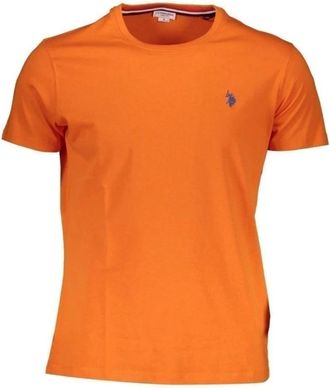 U.S.Polo Association Oranje Heren Katoen Logo T-shirt - Heren - T-shirts - Oranje - XL - Katoen - Tops
