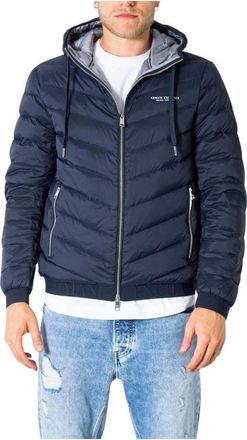 A|X Armani Exchange Winter Jackets, male, Blue, Size: S Classic Polyester Jacket for Men
