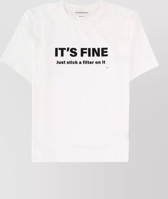 Victoria Beckham graphic crew neck short sleeve top