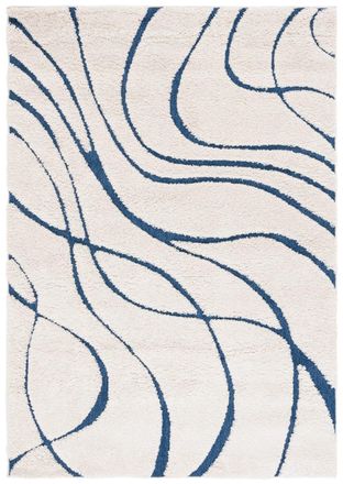 Safavieh Alfombra de polipropileno beige/azul, 160 x 229 cm