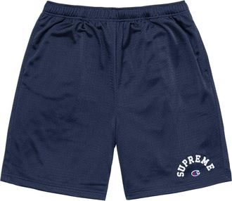 SUPREME x Champion Mesh Shorts Navy White SUP-SS24-281