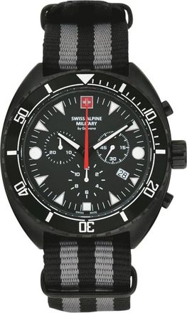Swiss Alpine Military 7066.9 Watch - Heren - Horloges - Zwart - ONE Size - Nylon - Accessoires