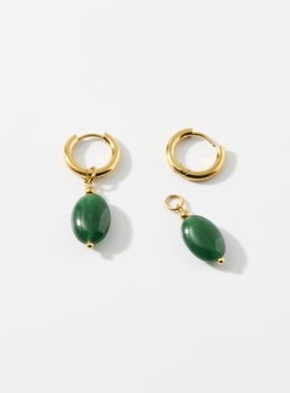 Simons Womens Natural gemstone earrings