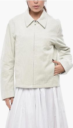 Post Archive Faction (PAF) Ribbed Velour Overshirt with Front Zip size S