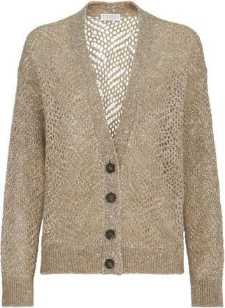 Brunello Cucinelli Truien - Dames - Vesten - Bruin - S - Truien & Vesten