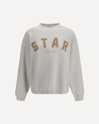 Golden Goose Sweatshirt crewneck in cotton with contrasting logo Female XS