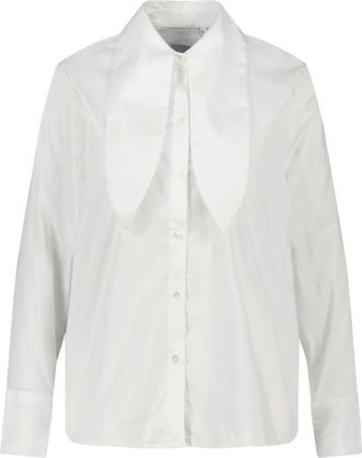 Emily van den Bergh Blouse met opstaande kraag - Dames - Overhemden - Wit - S - Overhemden