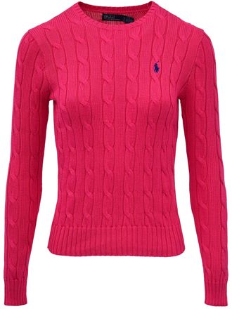 Polo Ralph Lauren Pink Julianna Pullover Cable Knit Sweater