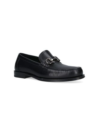 Ferragamo Gancini Horsebit Loafer Loafer - Black