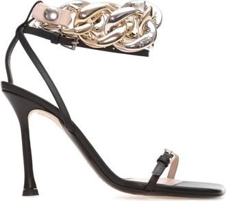 N&deg;21 Stijlvolle Zomer Sandalen - Dames - Sandalen met hakken - Zwart - 37 1/2 EU - Schoenen
