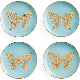 Jonathan Adler Mariposa Coaster Set in Baby Blue /Gold at Nordstrom