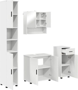 vidaXL Juego de muebles de baño 4 pcs Madera contrachapada & Metal vidaXL