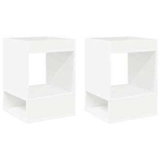 vidaXL Mesa Auxiliar 2 Pcs 40 X 40 X 56 Cm Madera De Ingenier&iacute;a Vidaxl