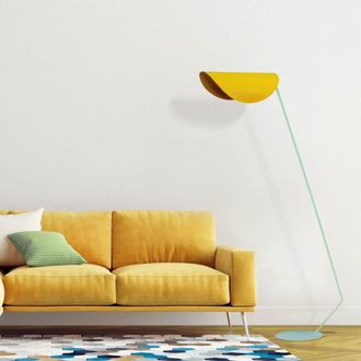 Tosel L&aacute;mpara para leer metal Alt.174cm multicoldorado Pantalla: AMARILLO