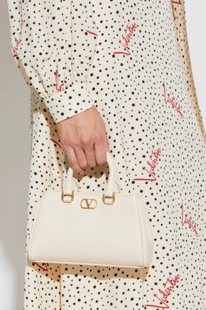 Valentino Garavani Leather Bag, Womens, Cream