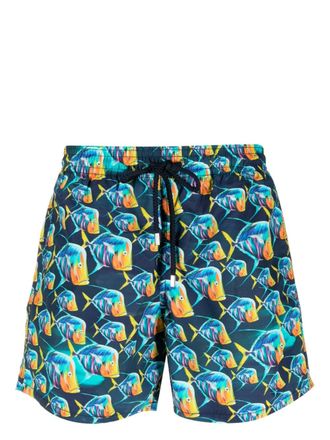 Vilebrequin Costume da bagno Moorea con stampa - Blu