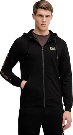 Emporio Armani Emporio Armani Ea7, Heren, Sweatshirts & Hoodies, Zwart, Maat: 2XL Katoen