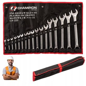 OEM Juego De Llaves De Boca Fija De 6-32 Mm, 17 Piezas, Acero Cr-v Duradero