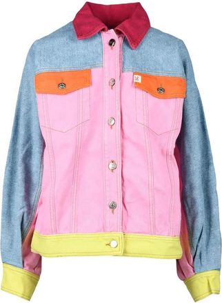 Semicouture Multicolore Patchwork Jacket with Artistic Design