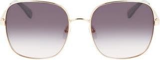 Longchamp 59mm Monogram Square Sunglasses in Gold/gradient Blue at Nordstrom Rack