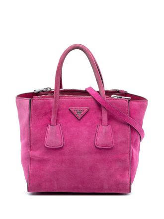Prada 2000-2025 Small Scamosciato Twin Pocket satchel - Rosa