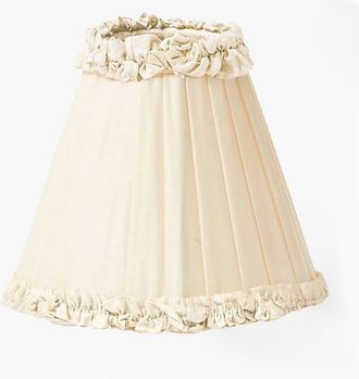 Mrs. Alice Frilled Silk Lampshade in Cream at Nordstrom