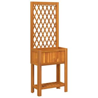 vidaXL Jardinera Con Enrejado Y Estante Acacia Maciza 55x29,5x152 Cm Vidaxl
