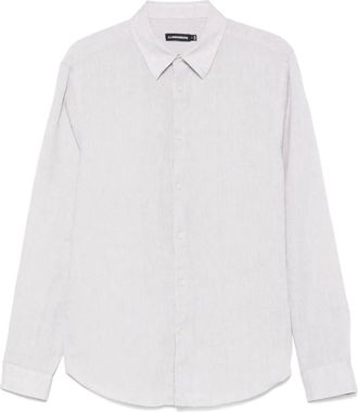 J.Lindeberg Camicia mélange in lino - Toni neutri