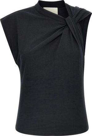 Isabel Marant Nayda T-shirt - Dames - Tops zonder mouwen - Zwart - M - Katoen - Tops