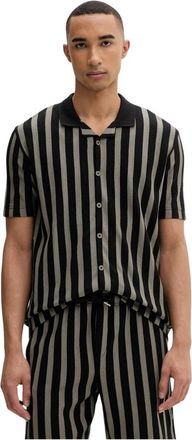 Marc O'Polo Short Sleeve Shirts - Heren - Korte mouwen Overhemden - Zwart - S - Overhemden
