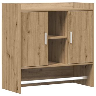 vidaXL Estante De Pared Montada En La Pared Roble Artesanal Vidaxl
