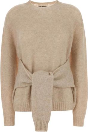 Des_Phemmes Stretch Nylon Blend Sweater - Dames - Ronde hals truien - Beige - M - Nylon - Truien & Vesten
