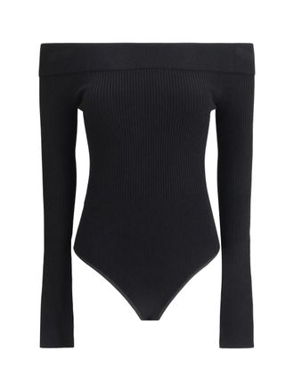 Alaia Womens Bodysuit Black Viscose Tops Top