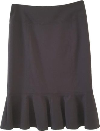 Dolce & Gabbana cocoa brown wool blend skirt Size XS