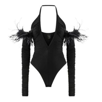 Pinko Full-Body, female, Black, S, Black Top for Women