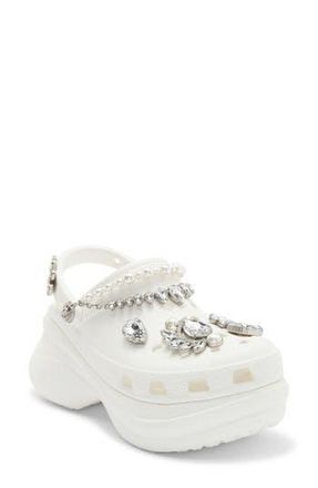 Crocs Bae Wedding Glitter Clog in White at Nordstrom Rack, Size 10