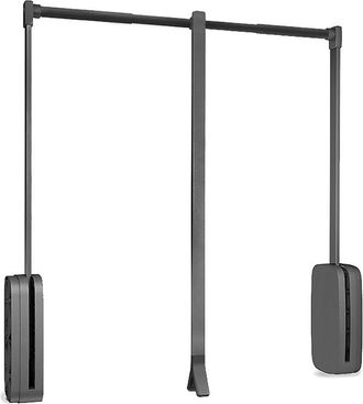 Emuca Emuca - Colgador Abatible Para Armario Sling, Ancho Regulable 830-1150mm, Acero Y Pl&aacute;stico, Titanio