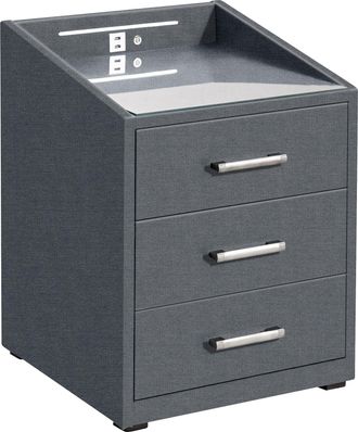 ED EXCITING DESIGN Nachtkonsole »Moon« mit LED-Beleuchtung und USB-Anschluss & USB-C-Anschluss