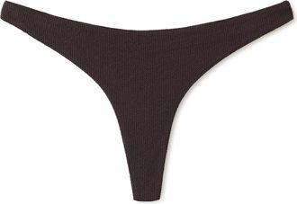 Mango Textured Brazilian Bikini Bottoms in Brown at Nordstrom, Size Medium