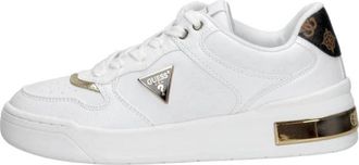 Guess Triangle Low-Top Sneakers - Dames - Sneakers - Wit - 37 EU - Leer - Schoenen