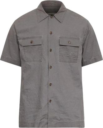 Maison Margiela Short Sleeve Shirt - Heren - Korte mouwen Overhemden - Grijs - L - Overhemden