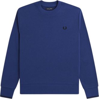 Fred Perry blauw sweatshirt met ronde hals