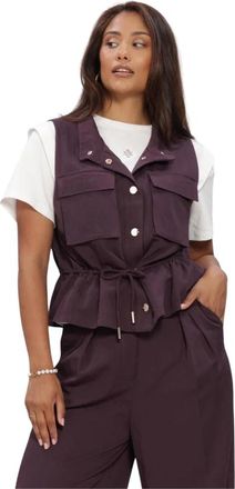 Aaiko Dames Blazers Lena Ray 538 - Dames - Gillet - Paars - 2XL - Leer - Kostuums