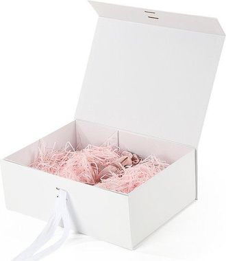 OEM Caja De Regalo Grande Con Tapa - Dimensiones: 29 X 22 X 10,5 Cm - Ideal Para Cumplea&ntilde;os, Bodas, Navidad, Pedidas De Mano, Etc. - Color Blanco