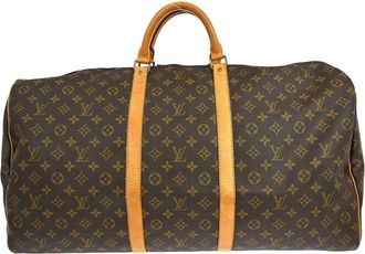 Louis Vuitton Pre-owned Weekend Bags, female, Brown, Size: ONE SIZE Pre-owned Monogram Keepall Travel Bag