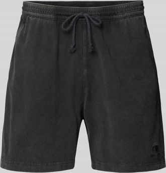 Champion Regular Fit Shorts mit Label-Stitching in BLACK, Größe XL