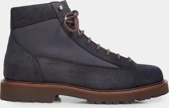 Brunello Cucinelli Men & apos;s Suede Lace-Up Ankle Boots