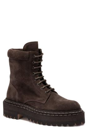 Officine Creative Blossom 006 Suede Block-Heel Bootie in Dark Brown at Nordstrom, Size 37