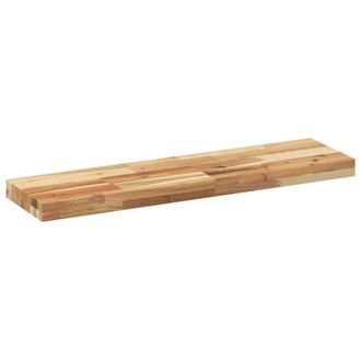 Berkfield Home Compact Floating Shelves 2 pcs 80x20x4 cm Oil Finished Solid Wood in Brown | Size: 80 x 20 x 4 cm